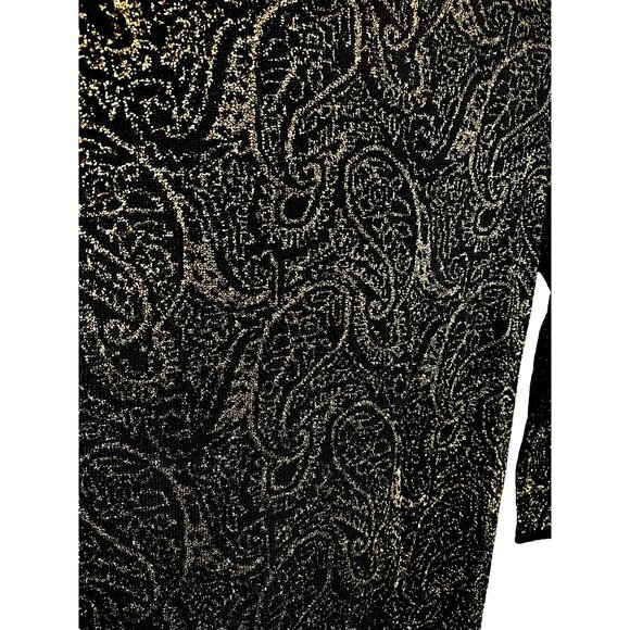 Liz Wear Small Sweater Wool Blend Black Sparkly Goth Holiday Party Y2K - Picture 15 of 16